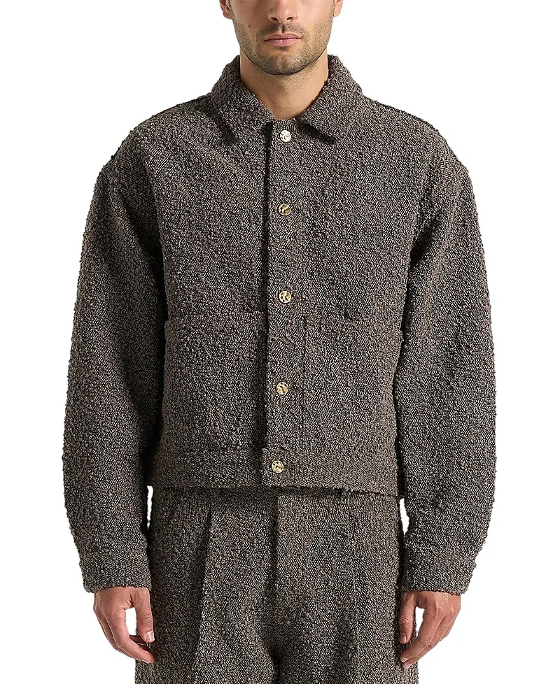 Damien Textured Boucle Jacket by Maniere De Voir