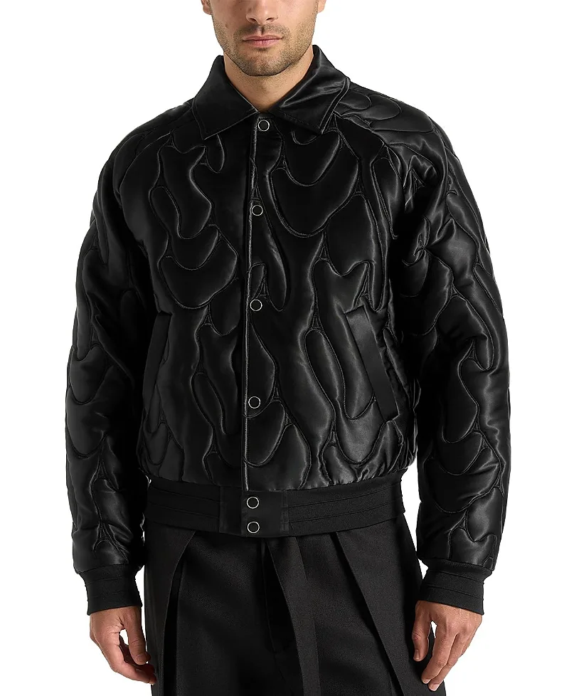 Ugo Satin Embroidered Jacket by Maniere De Voir