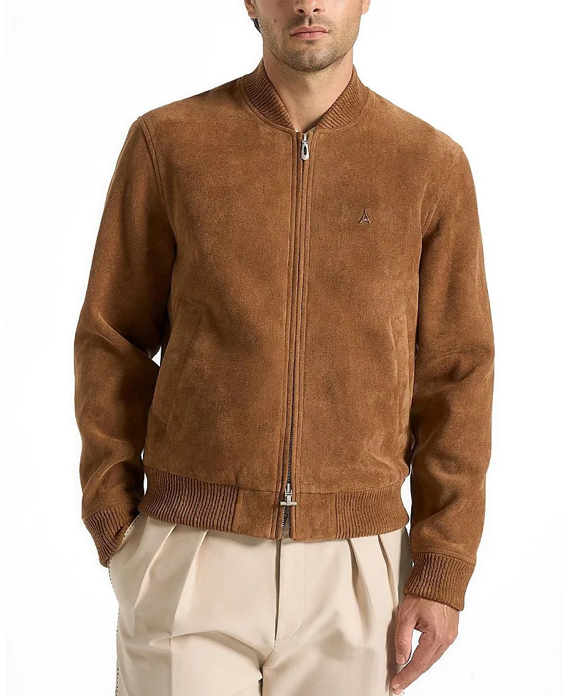 Arsene Suede Bomber Jacket by Maniere De Voir