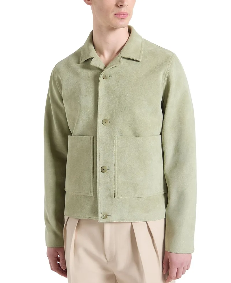 Michel Relaxed Suede Jacket by Maniere De Voir