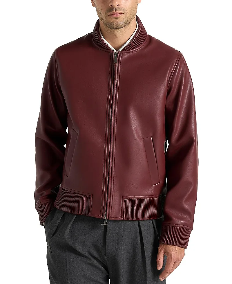 Arman Faux Leather Bomber by Maniere De Voir