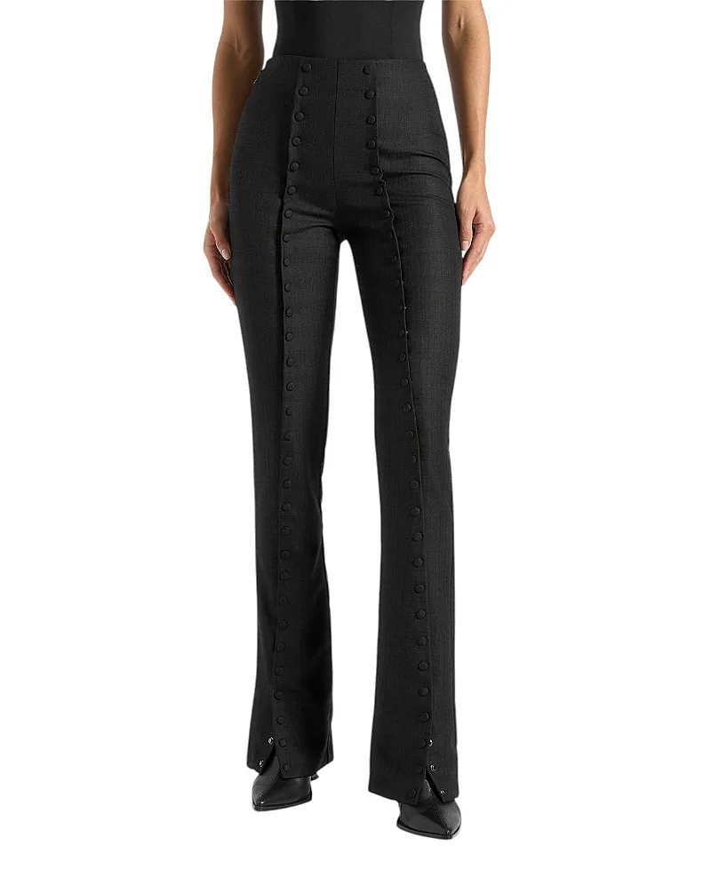 Therese Tailored Button Detail Trousers by Maniere De Voir