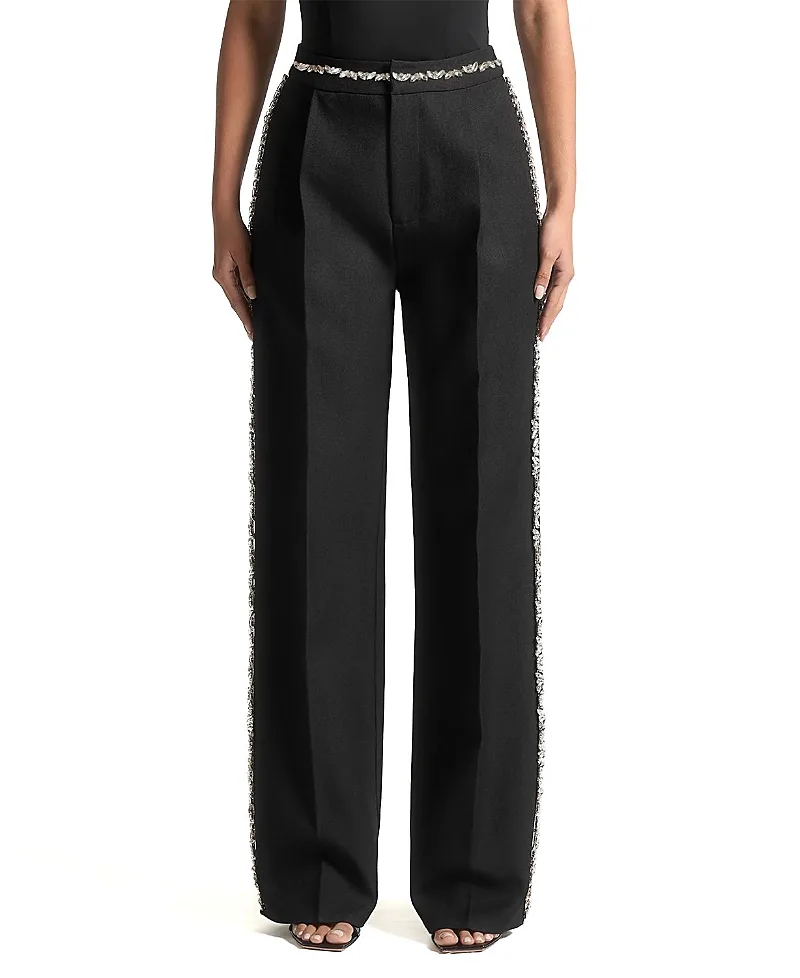 Patricia Embellished Tailored Trousers by Maniere De Voir