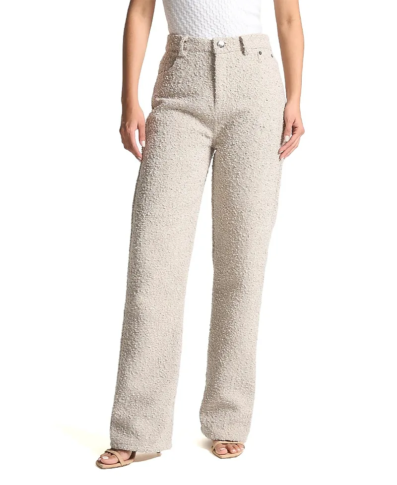 Sara Boucle Straight Leg Jeans by Maniere De Voir