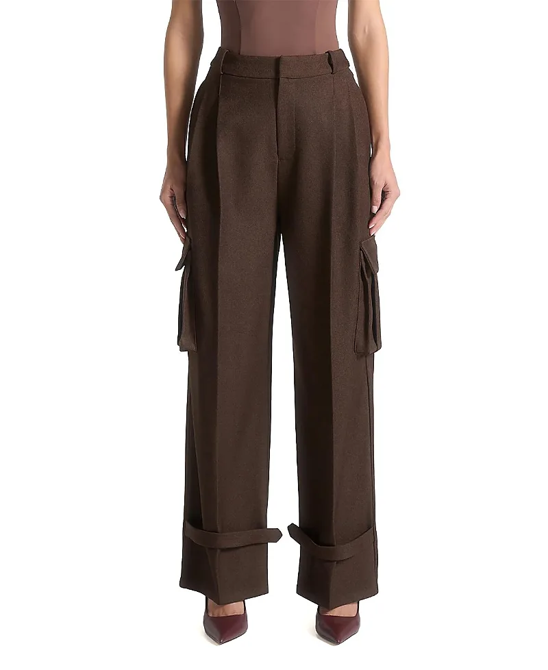 Danielle Tailored Pleated Cargo Trousers by Maniere De Voir
