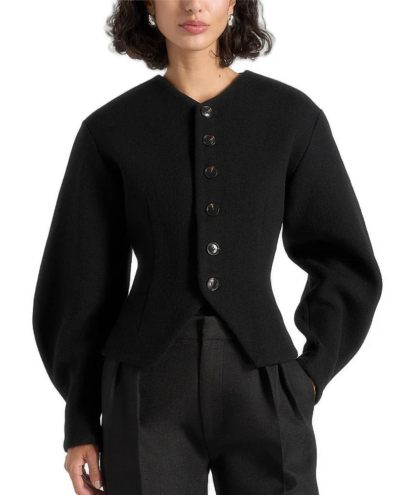 Aya Wool Hourglass Jacket by Maniere De Voir