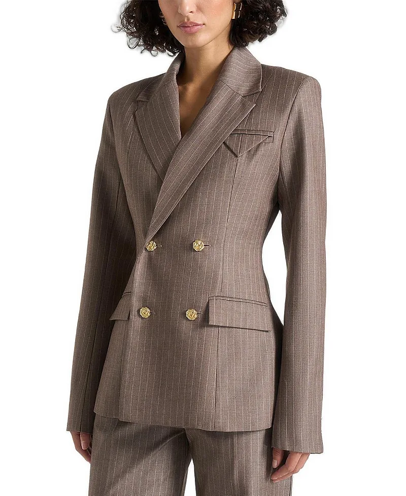 Maia Pinstripe Blazer by Maniere De Voir