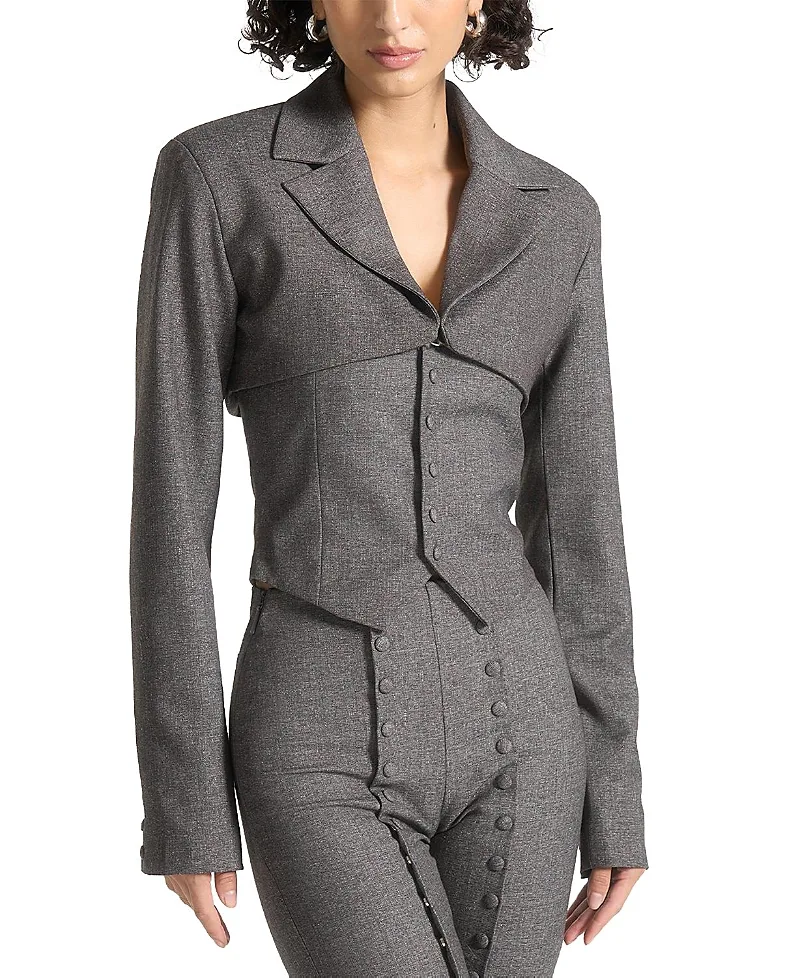 Lise Crop Blazer and Bandeau Set by Maniere De Voir