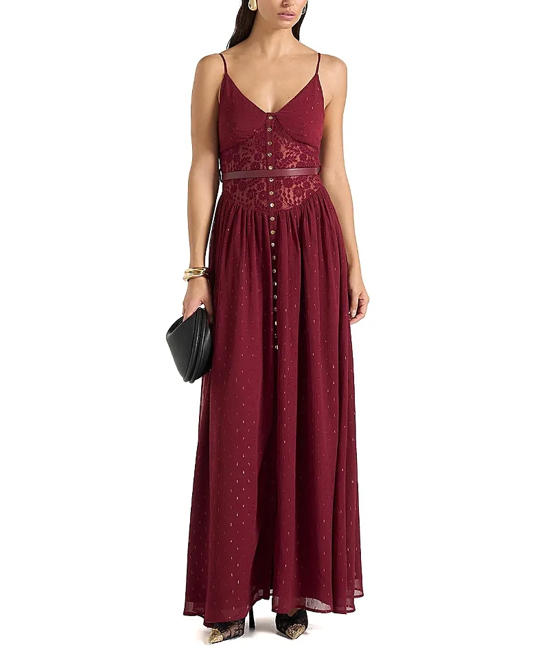 Rosie Lace Corset Maxi Dress by Maniere De Voir