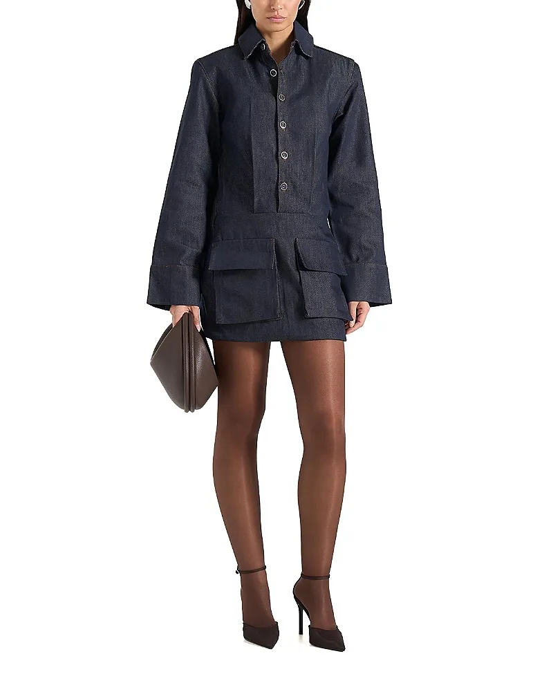 Laure Cargo Shirt Mini Dress by Maniere De Voir