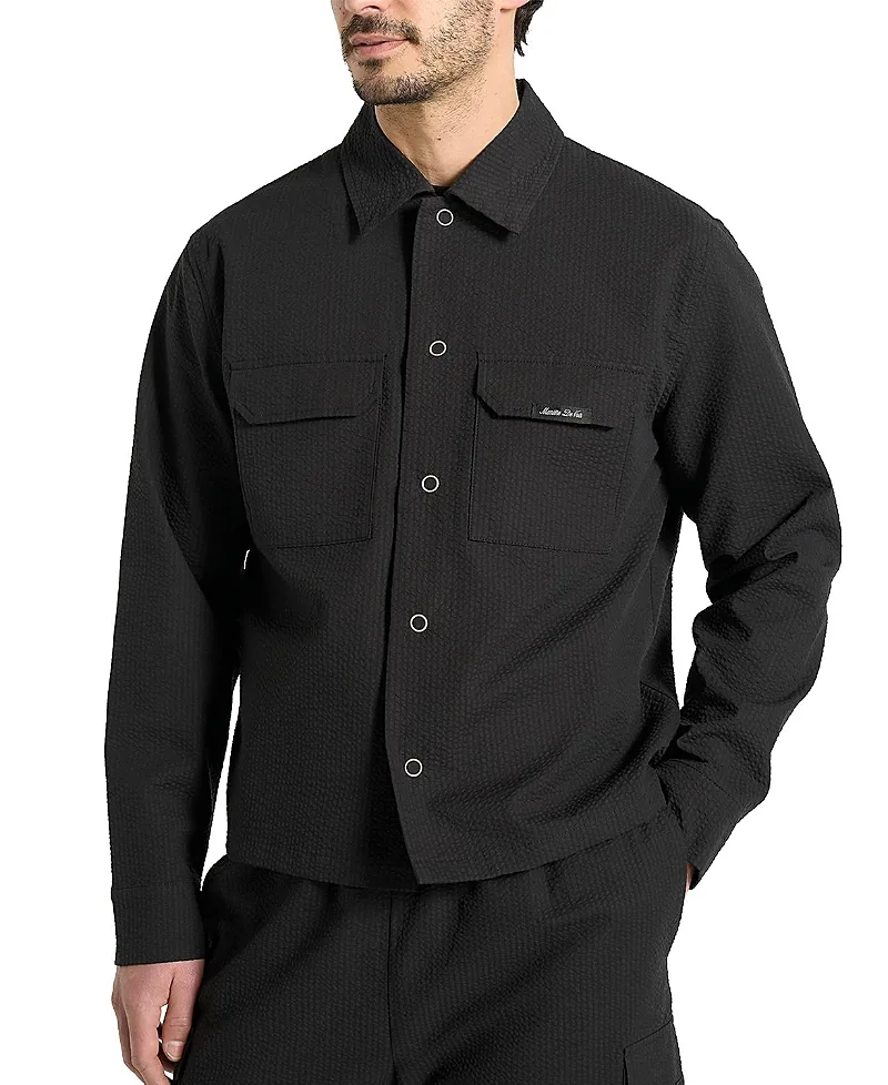 Milo Textured Cargo Jacket by Maniere De Voir