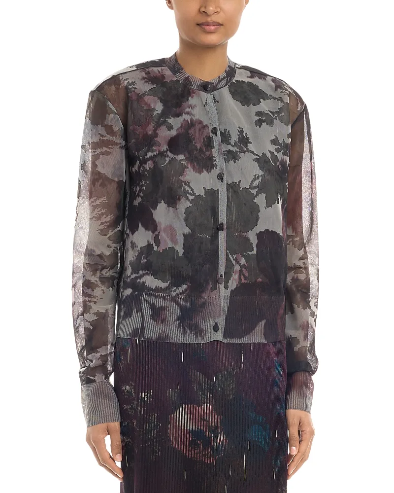 Printed Jacquard Cardigan Sweater by Erdem