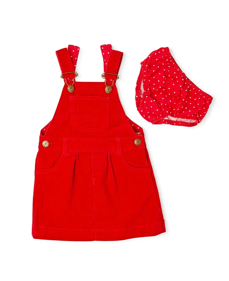 Cord Overall Dress by Dotty Dungarees
