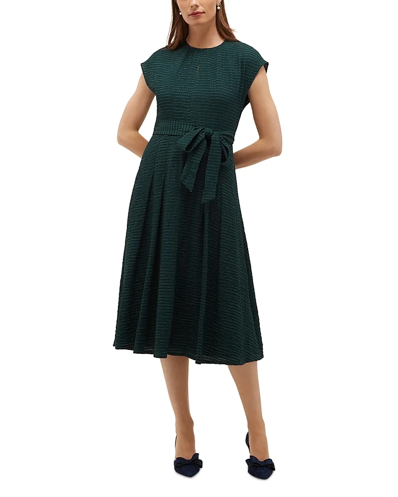 Viviene Textured Belted Dress