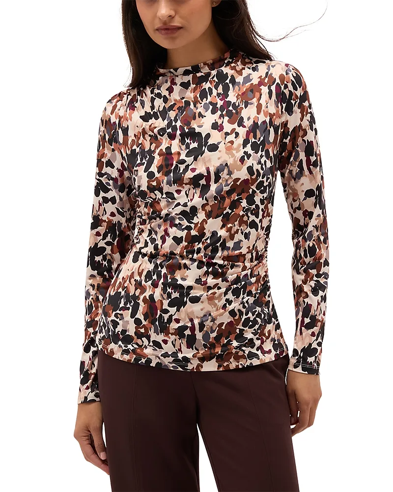 Oriana Printed Ruched Top by Hobbs London