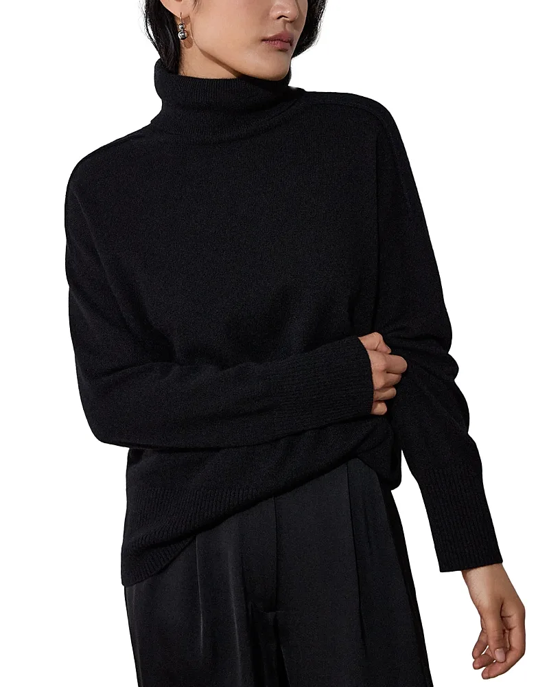 Cashmere Seamed Roll Neck Sweater by Whistles