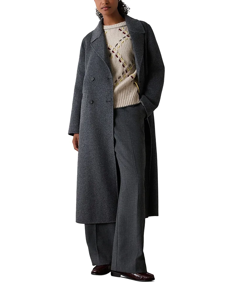 Relaxed Double Faced Wool Blend Coat by Whistles