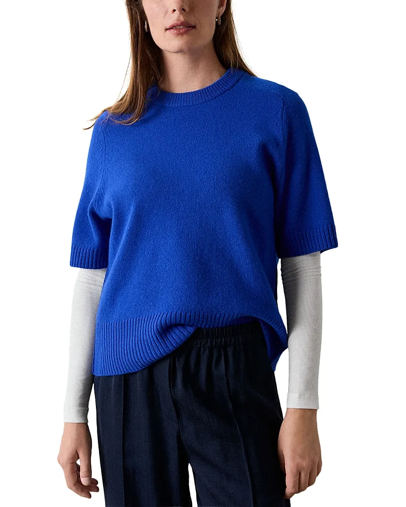 Knitted Wool Round Neck Tee by Whistles