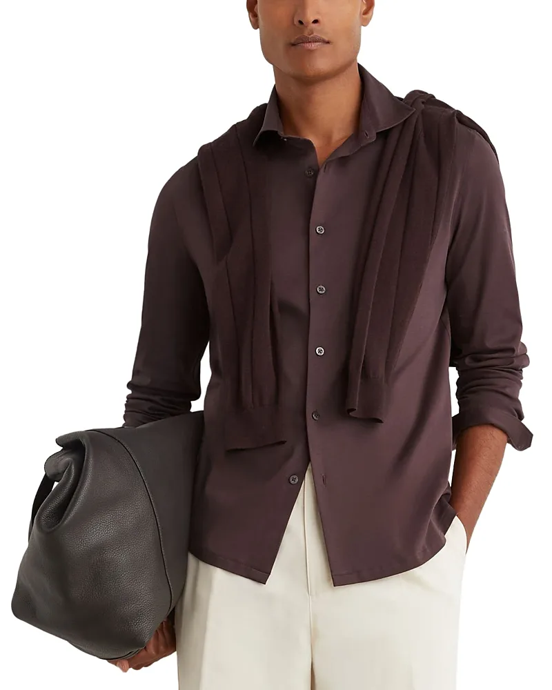 Duke Airwater Finish Cotton Jersey Shirt by Reiss
