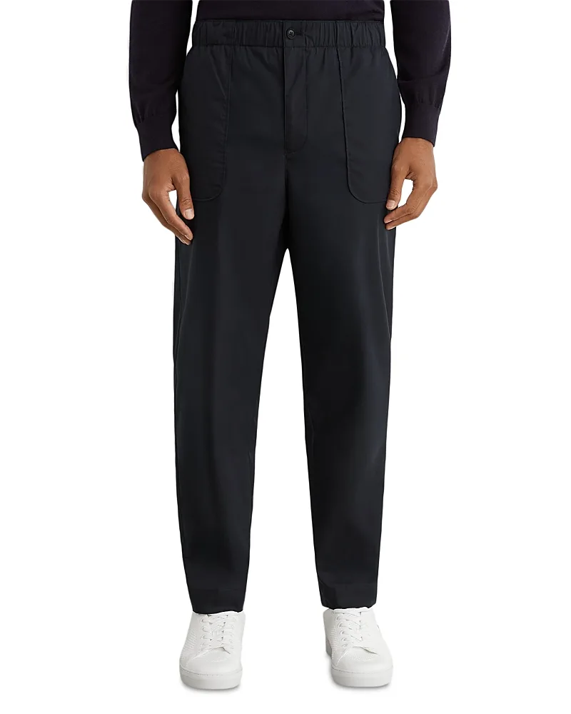 Snap Cotton Blend Tapered Pants by Reiss