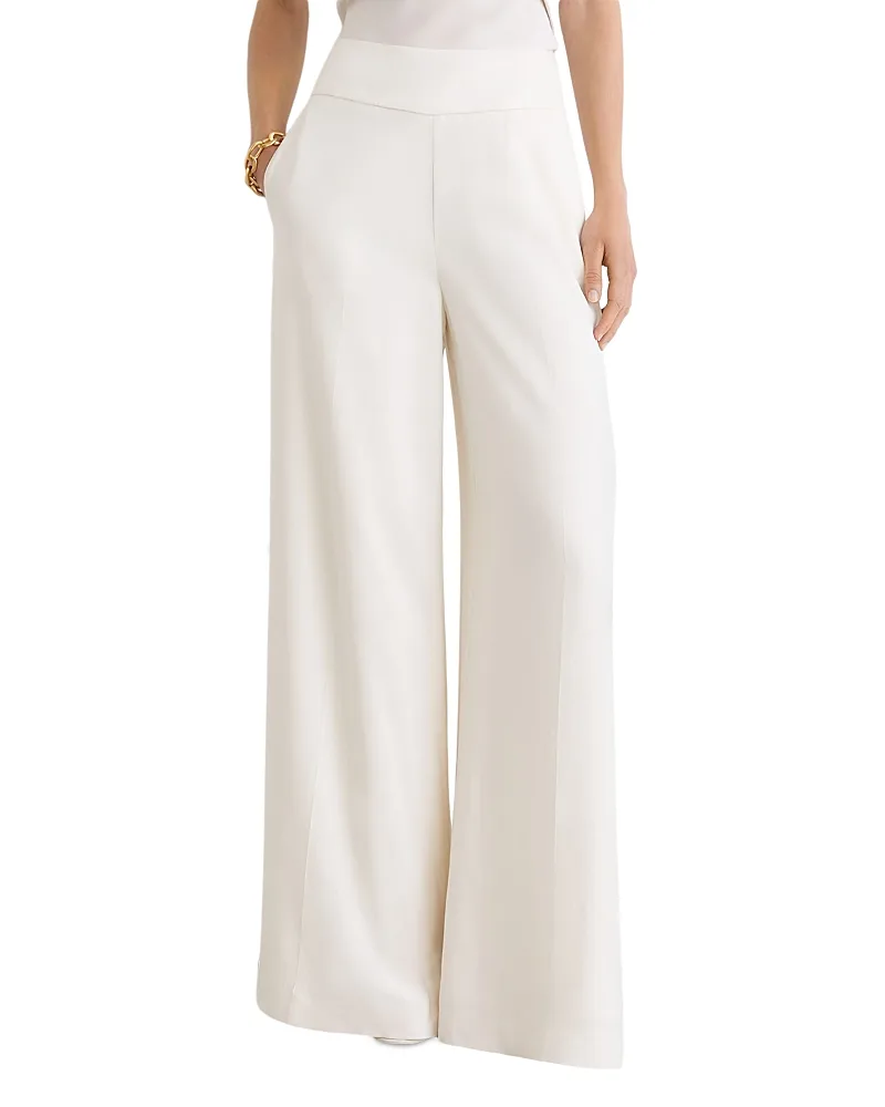 Clover Wide Leg Side Zip Pants by Reiss