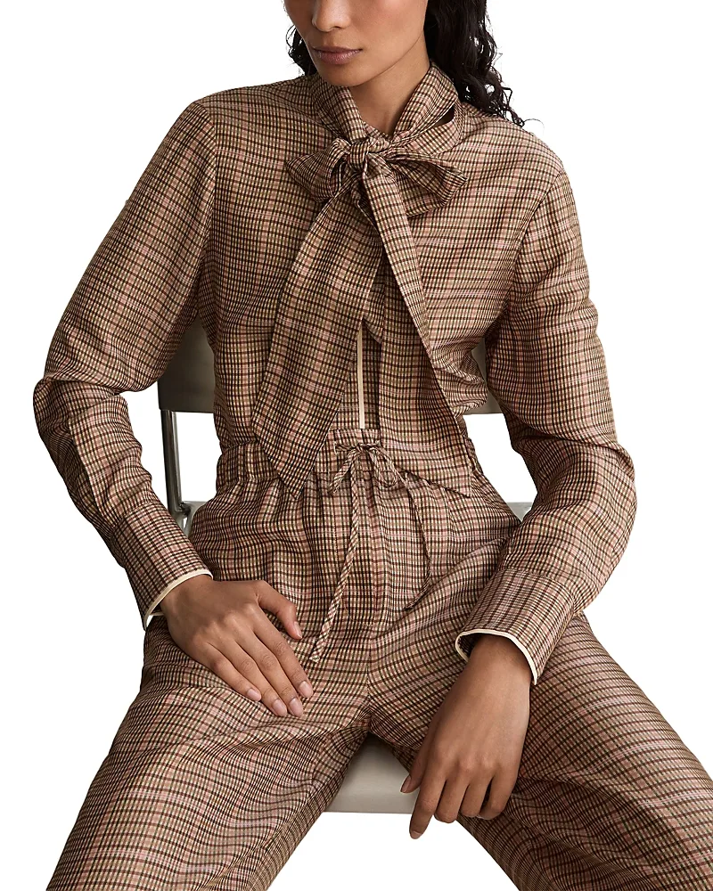 Minnie Tie Neck Long Sleeve Blouse