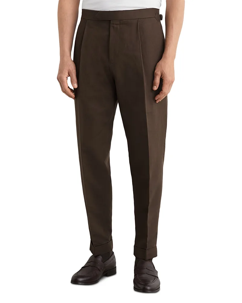 Tapered Fit Buckle Adjuster Trousers by Reiss