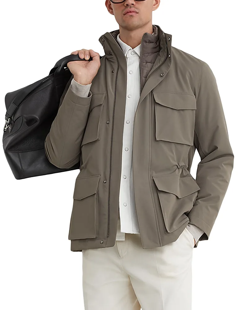 Glick Zip Through Jacket, Removable Hood & Padded Gilet by Reiss