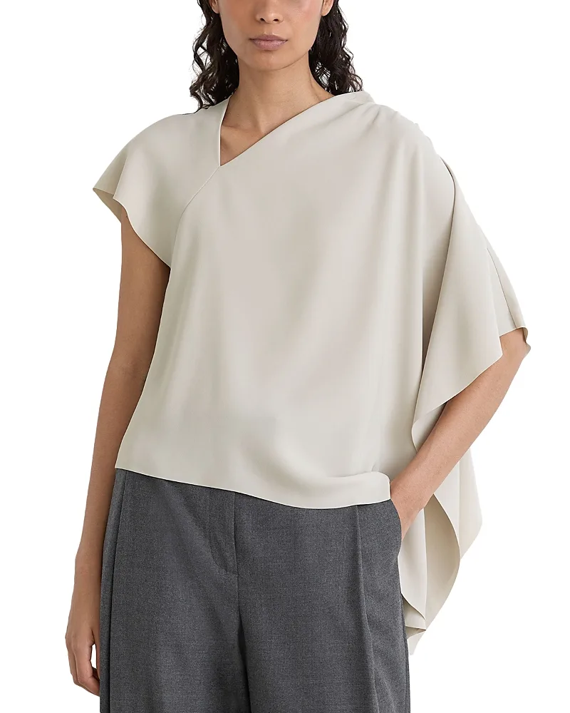 Jade Asymmetric Draped Top by Reiss