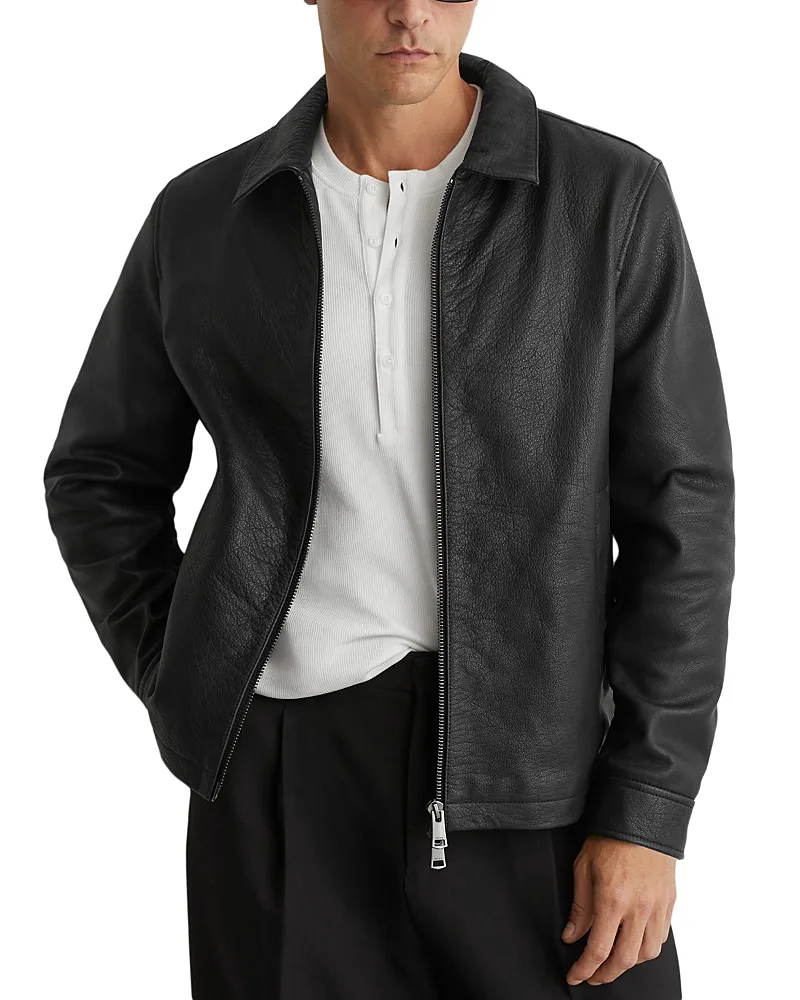 Ortega Leather Jacket by Reiss