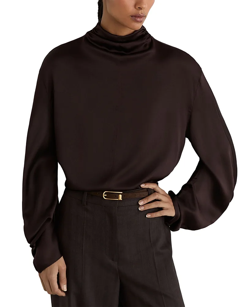 Meena Silk High Neck Blouse