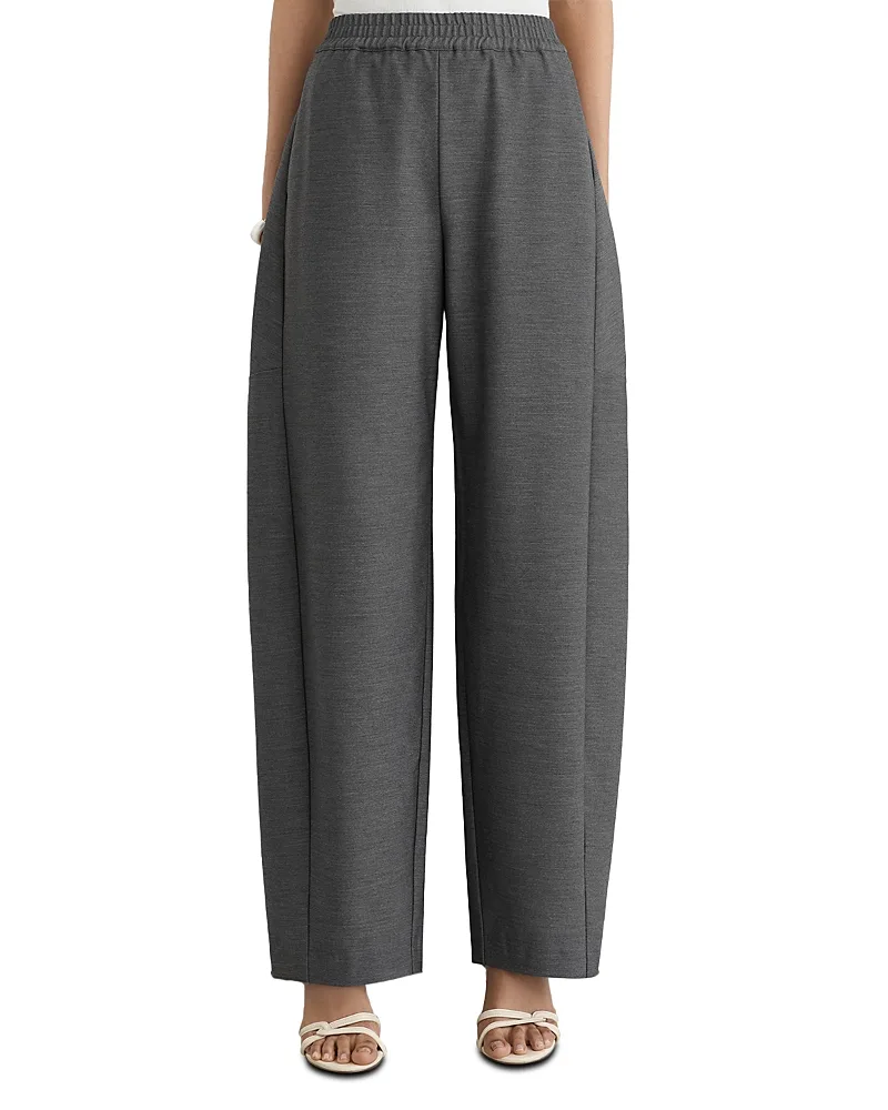 Elle Barrel Leg Trousers by Reiss