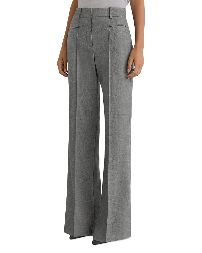 Rosaria Pleated Flare Pants by Reiss