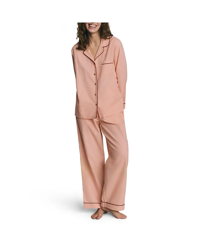 Plain Linen Blend Trouser Set by Piglet In Bed