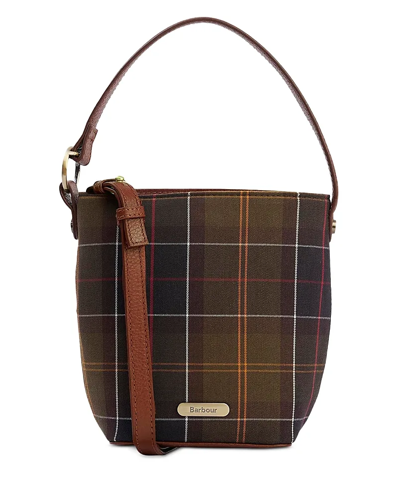 Cedar Mini Tartan Bucket Bag by Barbour