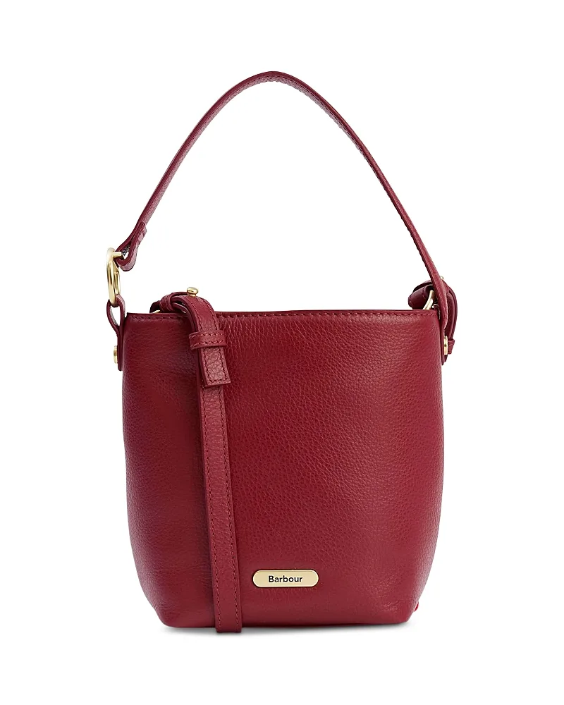 Cedar Mini Leather Bucket Bag by Barbour