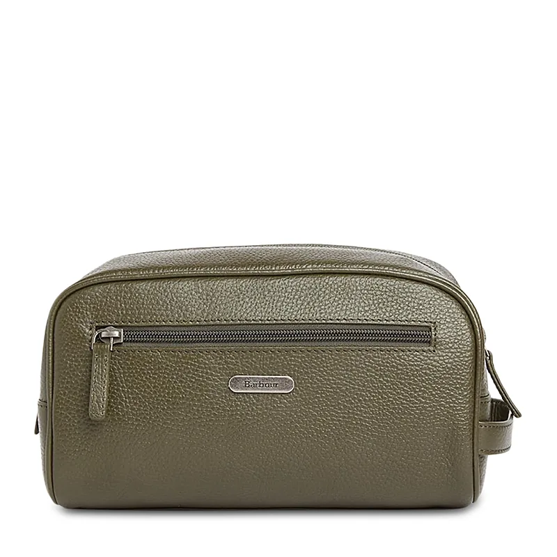 Brunton Leather Washbag by Barbour