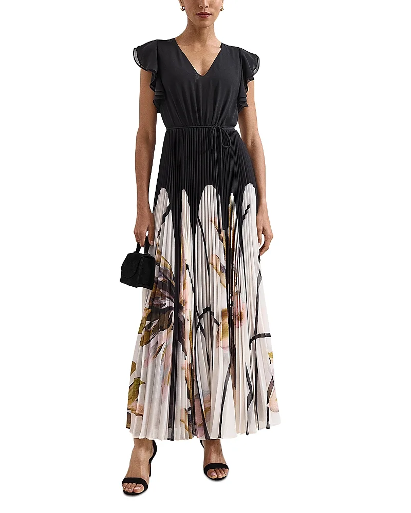 Uma Pleated Maxi Dress by Phase Eight