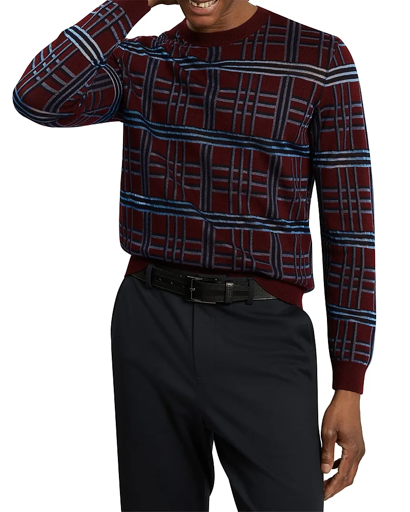 Eatton Check Stitch Sweater by Ted Baker