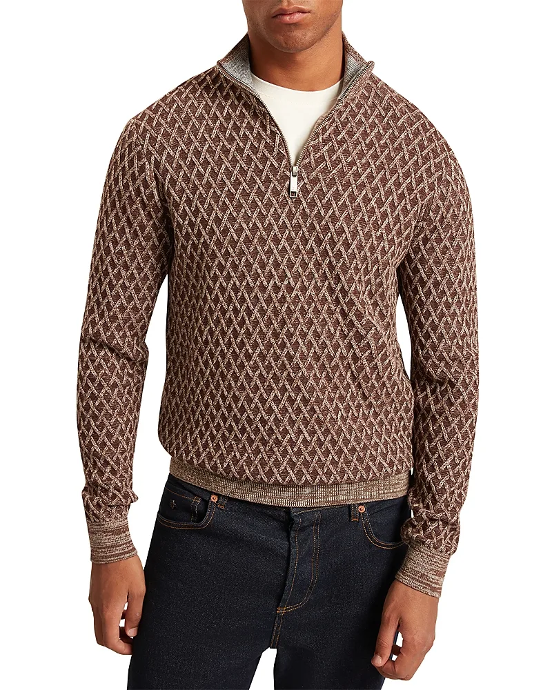 Dammon T Stitch Funnel Neck Zip Pullover by Ted Baker
