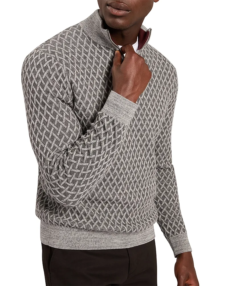 Dammon T Stitch Funnel Neck Zip Pullover