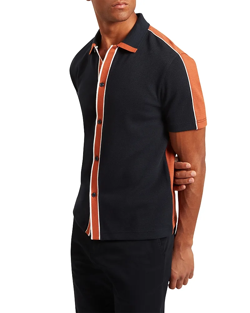 Tirvin Short Sleeve Two Tone Sweater Polo by Ted Baker