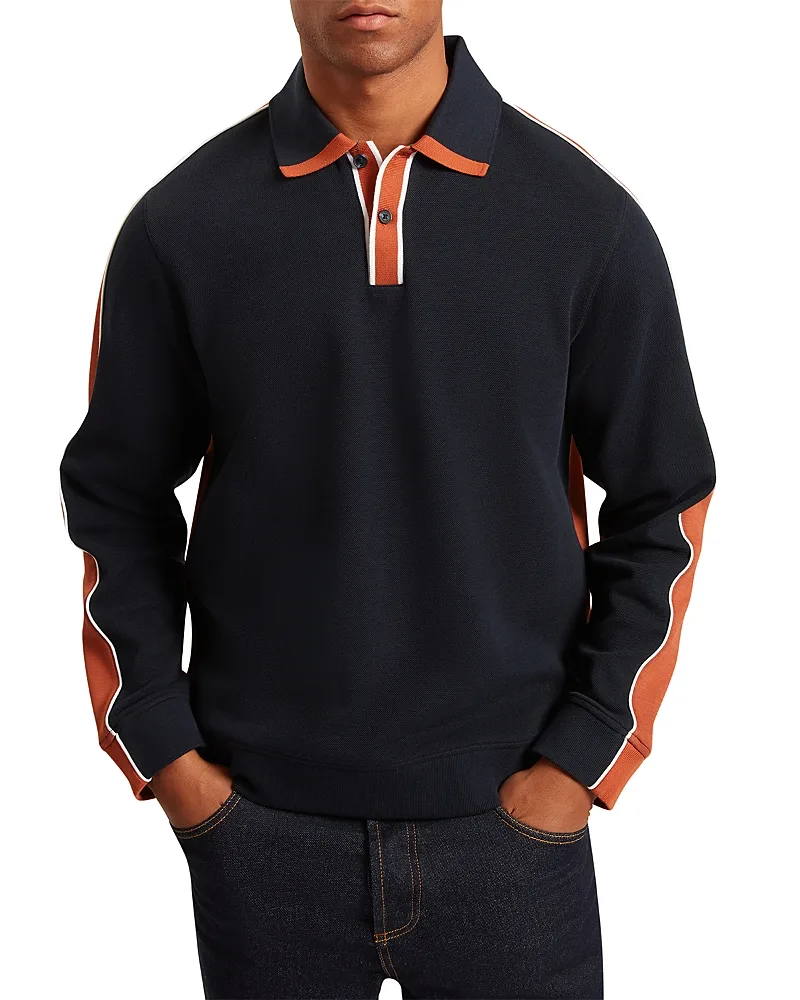 Jarrad Long Sleeve Two Tone Polo by Ted Baker