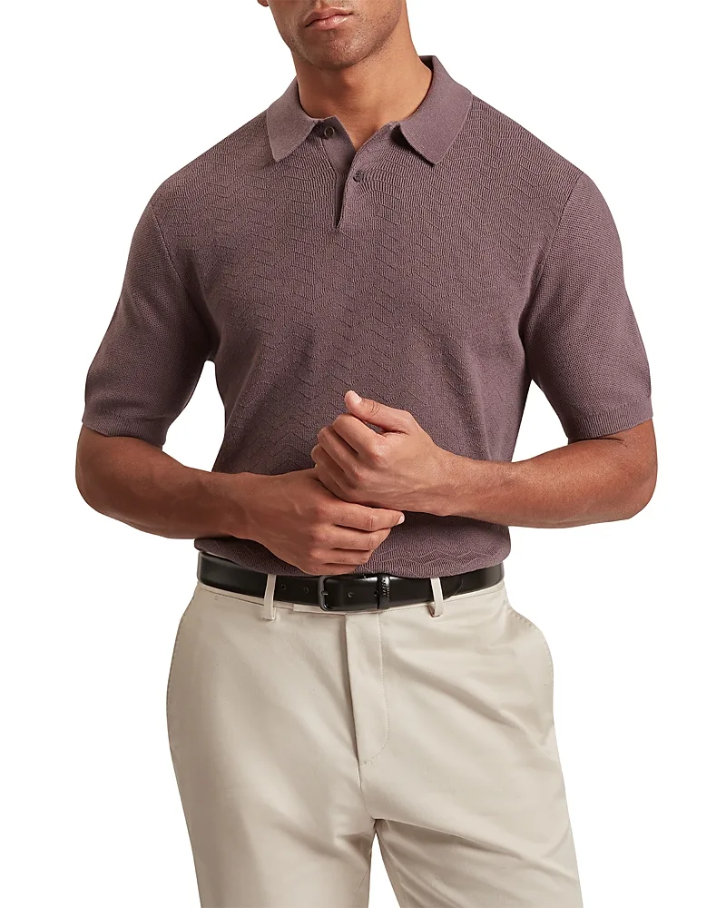 Hamels Short Sleeve Mixed Stitch Polo by Ted Baker