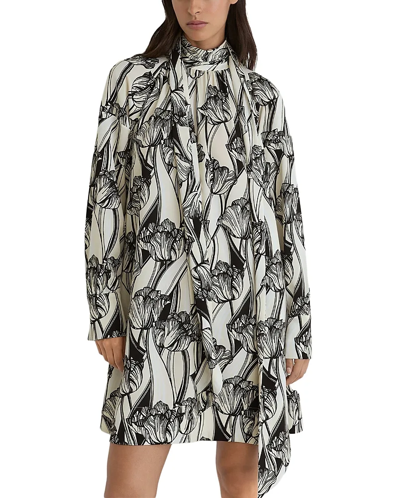 Alwen Scarf Tie Swing Dress