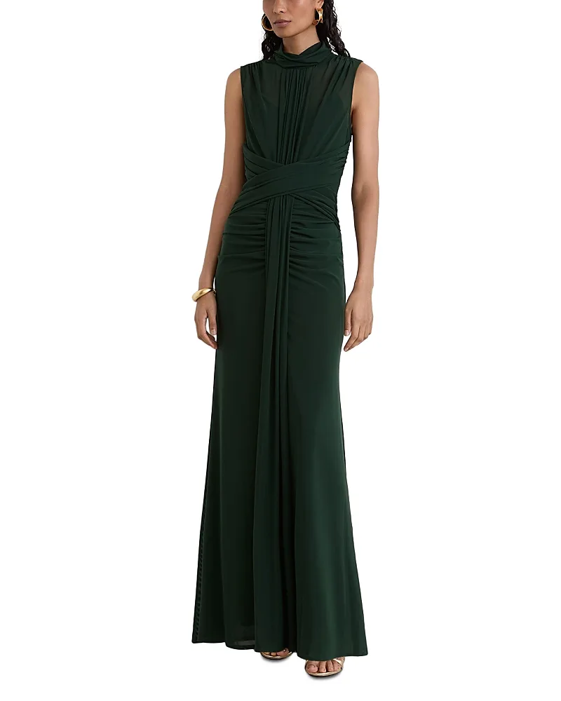 Starla Ruched Maxi Dress by Reiss