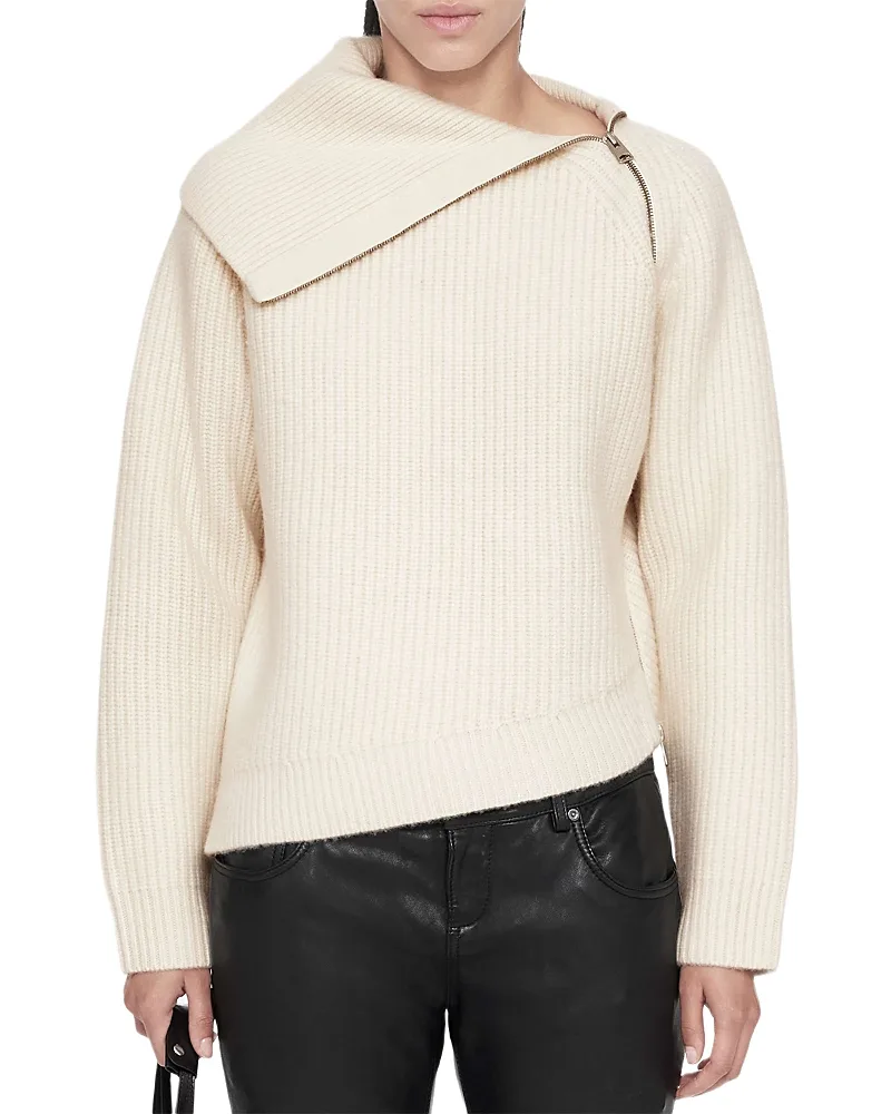 Cleo Wool Funnel Neck Sweater by AllSaints