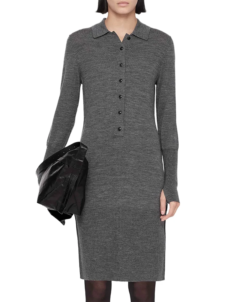 Coyte Wool Button Front Dress by AllSaints