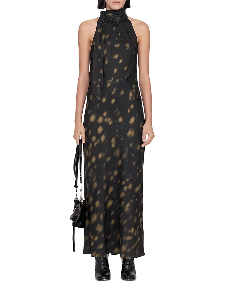 Beril Tie Neck Sleeveless Dress by AllSaints