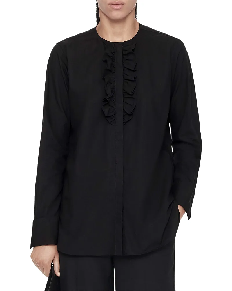 Amara Ruffle Trim Shirt by AllSaints